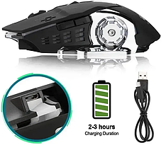 Миша бездротова +BT T2, Геймерська безшумна бездротова мишка, RGB підсвічування і Bluetooth, фото 2