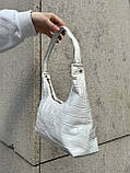 Жіноча сумка 803 багет біла, фото 3