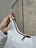 Жіноча сумка 803 багет біла, фото 6