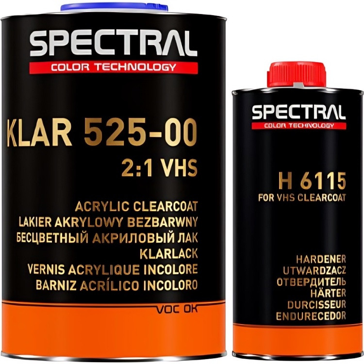 Лак акриловий Spectral Klar 525-00 VHS 2:1, 1 л + 500 мл