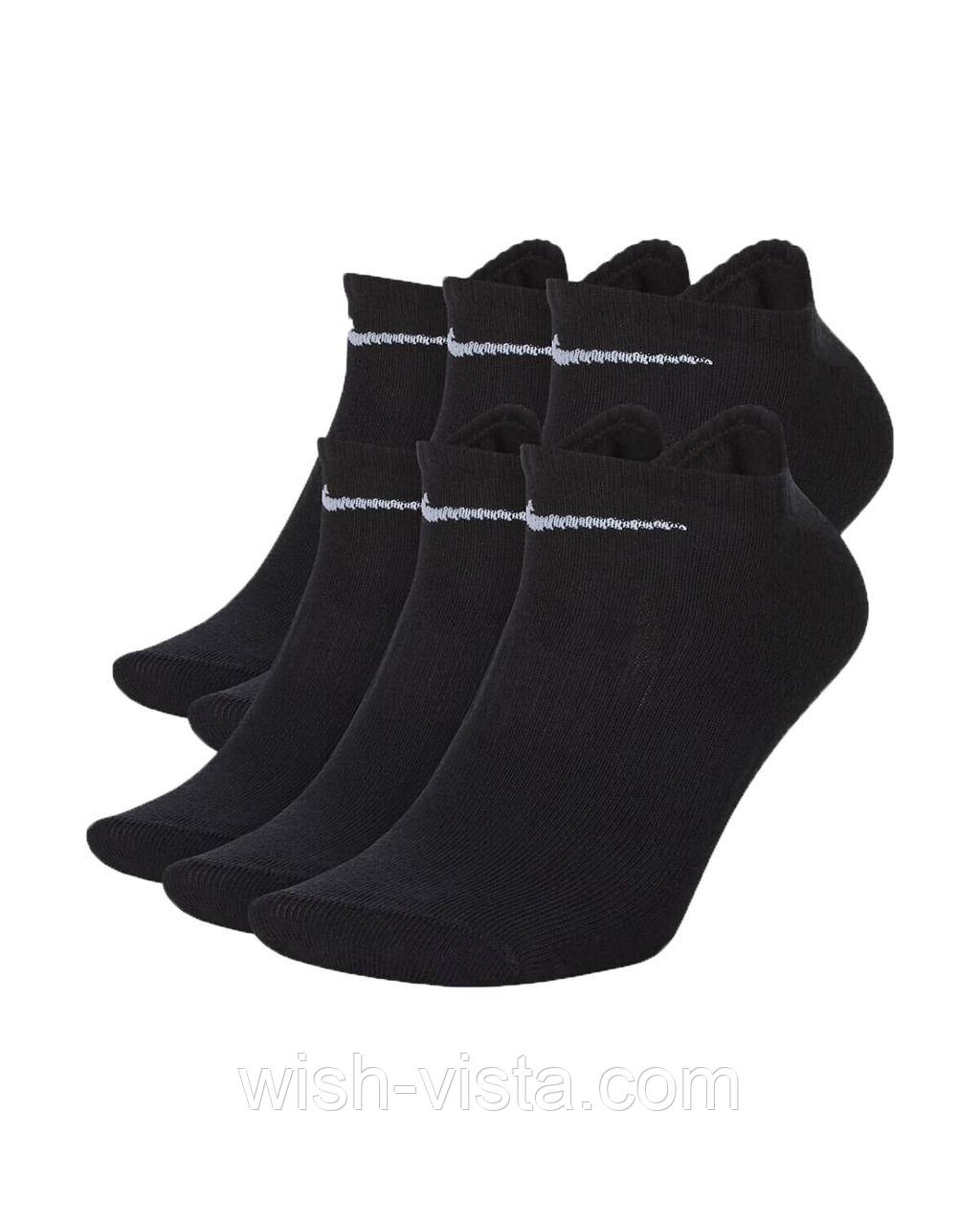 Носки Nike Everyday Lightweight No Show 6-pack black - SX7679-010 38-42, фото 1