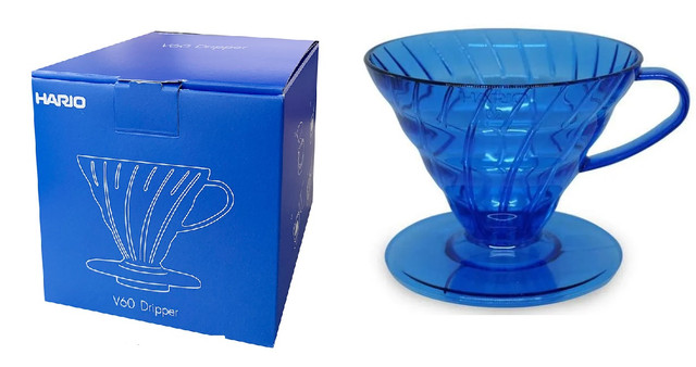 Пуровер Hario V60 02 Cobalt Blue синий