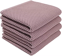 Набір кухонних вафельних рушників зі 100% бавовни 34*74 см 4 шт Кава - М які Суперпоглинаючі