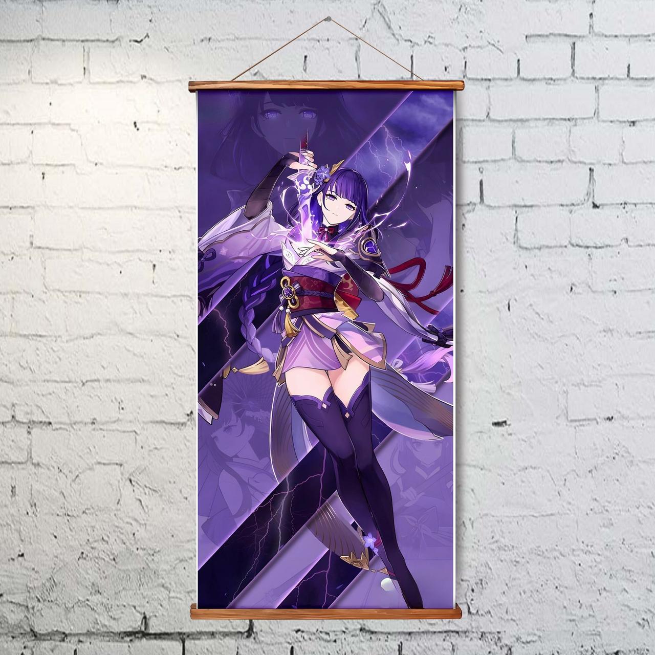 Гобелен "Райден" (Геншин Імпакт, аніме), 40*80 см, OT1012, фото 1