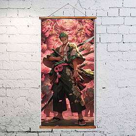 Гобелен "Ророноа Зоро" (Ван Піс, аніме), 40*80 см, OT1017