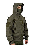 Тактична куртка Soft Shell VIKING OLIVE олива WinTac, фото 4