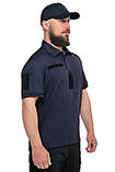 Тактичне поло CoolPass Velcro Dark blue темно-синє - WinTac, фото 7