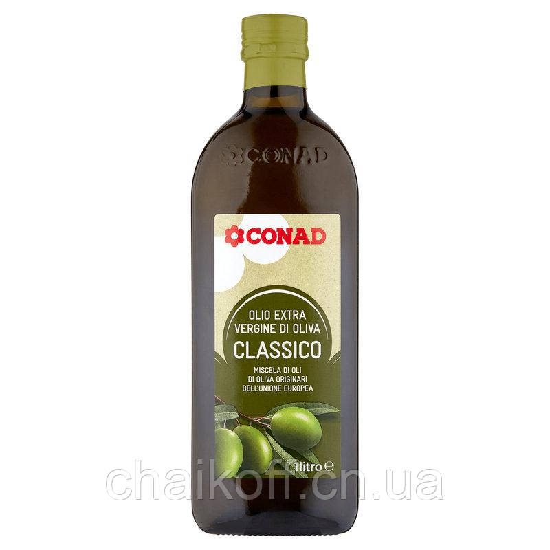 Масло оливковое первого холодного отжима Conad Classico 1000 мл (Италия)