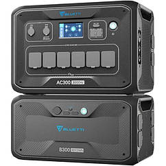 BLUETTI AC300 Портативна зарядна станція + battery module B300 (PB930944)