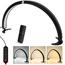 Безтіньова настільна LED лампа-півмісяць HD-M10X складана (40 Вт.) для освітлення, 70 см