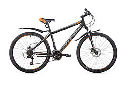 Велосипед 26" Intenzo FORSAGE 2024 рама - 15" чорно-помарачевий з сірим