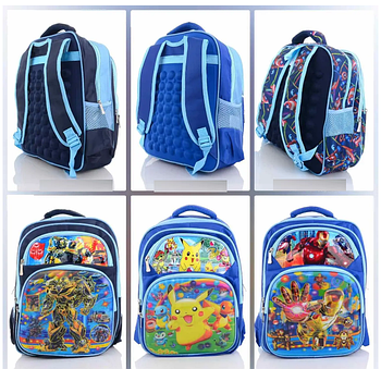 Рюкзак на блискавці шкільний на три відділення 41*32 см принт в різних варіантах Panda