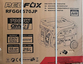 Бензиновий генератор REDFOX RFGG6570JP 6.5 кВт-7.0 кВт з електростарером, фото 5