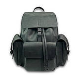 Рюкзак шкіряний на три кишені 10513/2 Чорний FR7, фото 2