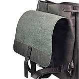 Рюкзак шкіряний на три кишені 10513/2 Чорний FR7, фото 4