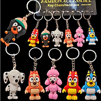 Брелок силіконовий "Блуі та друзі", мікс, Брелок "Собачка", фото 2