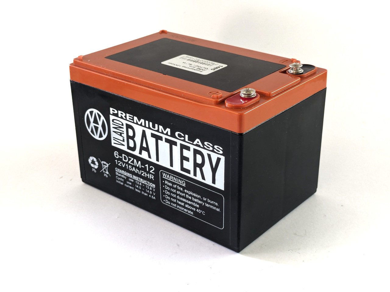 Акумулятор 12 а/год 12 V тяговий "VLAND" 6-DZM-12 GEL для електровелосипеда/квадроциклу, фото 1