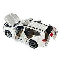 Машинка металева Toyota Land Cruiser 300 тойота ленд крузер 1:24 біла звук світло інерція відкр двері багажник капот 20*8*8,5см, фото 7