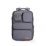 Дорожній рюкзак для ноутбука 17.3 дюйма Mark Ryden MR9004 водостійкий з ортопедичною спинкою (Сірий), фото 2