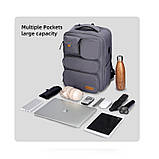 Дорожній рюкзак для ноутбука 17.3 дюйма Mark Ryden MR9004 водостійкий з ортопедичною спинкою (Сірий), фото 8
