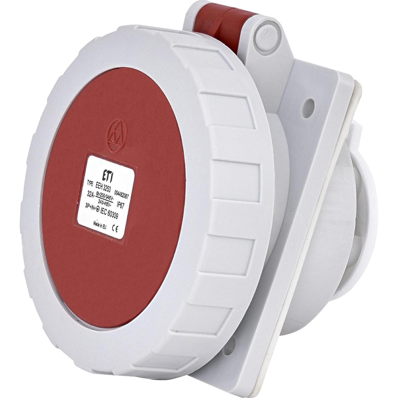 Розетка вбудована ETI EEH-3253 32A 400V 3P+N+PE IP67 (4482087)