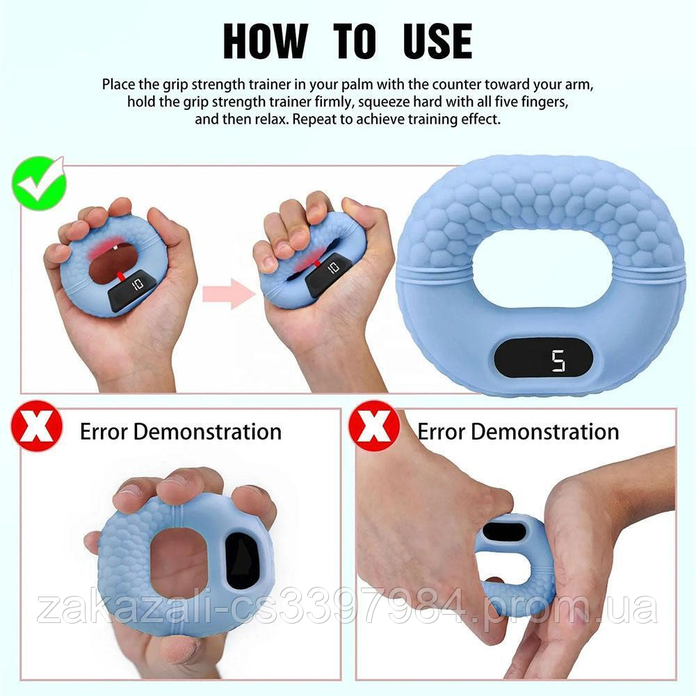 Тренажер для зап'ястків еспандер силіконовий HT-01, фото 1