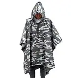 Водостійкий дощовик з каптуром для укриття від дощу, має три шари. Камуфляжний., фото 3