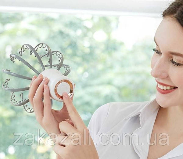 Масажний пристрій для голови з формою восьминога. Head Massager KK-001
