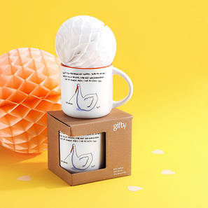Чашка з Гусем Удачна Orange Гусь Gifty, фото 3