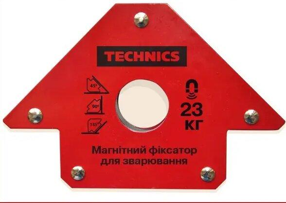 Струбцина магнітна для зварювання 100х150 мм, кути 45°, 90°, 135° Technics 12-161