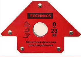 Струбцина магнітна для зварювання 100х150 мм, кути 45°, 90°, 135° Technics 12-161