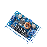 Модуль DC-DC знижуючий 4-38В до 1,25-36В 5A/75W на XL4015+радіатор+індикація (2 кнопки), фото 5