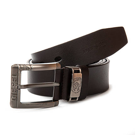 Ремінь чоловічий Коричневий ширина 4 см модний DS-009 brown, фото 1
