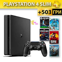 Playstation 4 Slim +503 Гри +підписка PS+ Premium та Extra +Online Б/У