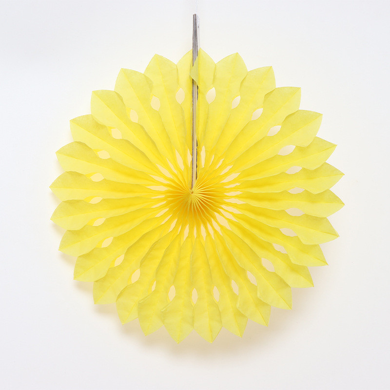 Гірлянда віяло декоративна 20 см жовтий, фото 1