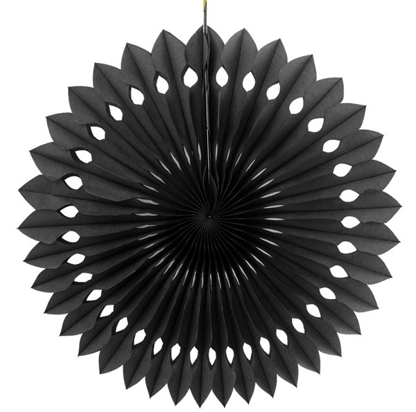 Гірлянда віяло декоративна 20 см чорний, фото 1