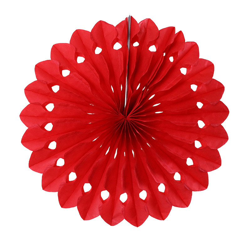 Гірлянда віяло декоративна 20 см червоний, фото 1
