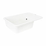 Гранітна мийка для кухні Platinum 7850 CUBE матова Білосніжна, фото 6