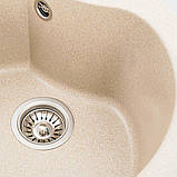 Гранітна мийка для кухні Platinum 480 TURAS матова Сафарі, фото 2
