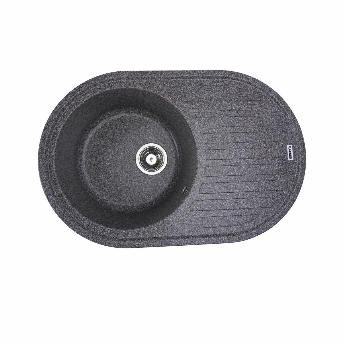 Гранітна мийка для кухні Platinum 7750 LIRA матова Мікс, фото 1