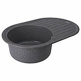 Гранітна мийка для кухні Platinum 7750 LIRA матова Мікс, фото 6