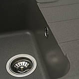 Гранітна мийка для кухні Platinum 7850 VERONA матова Сірий мусон, фото 5