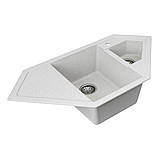 Гранітна мийка для кухні Platinum 9950 PANDORA матова Топаз, фото 2