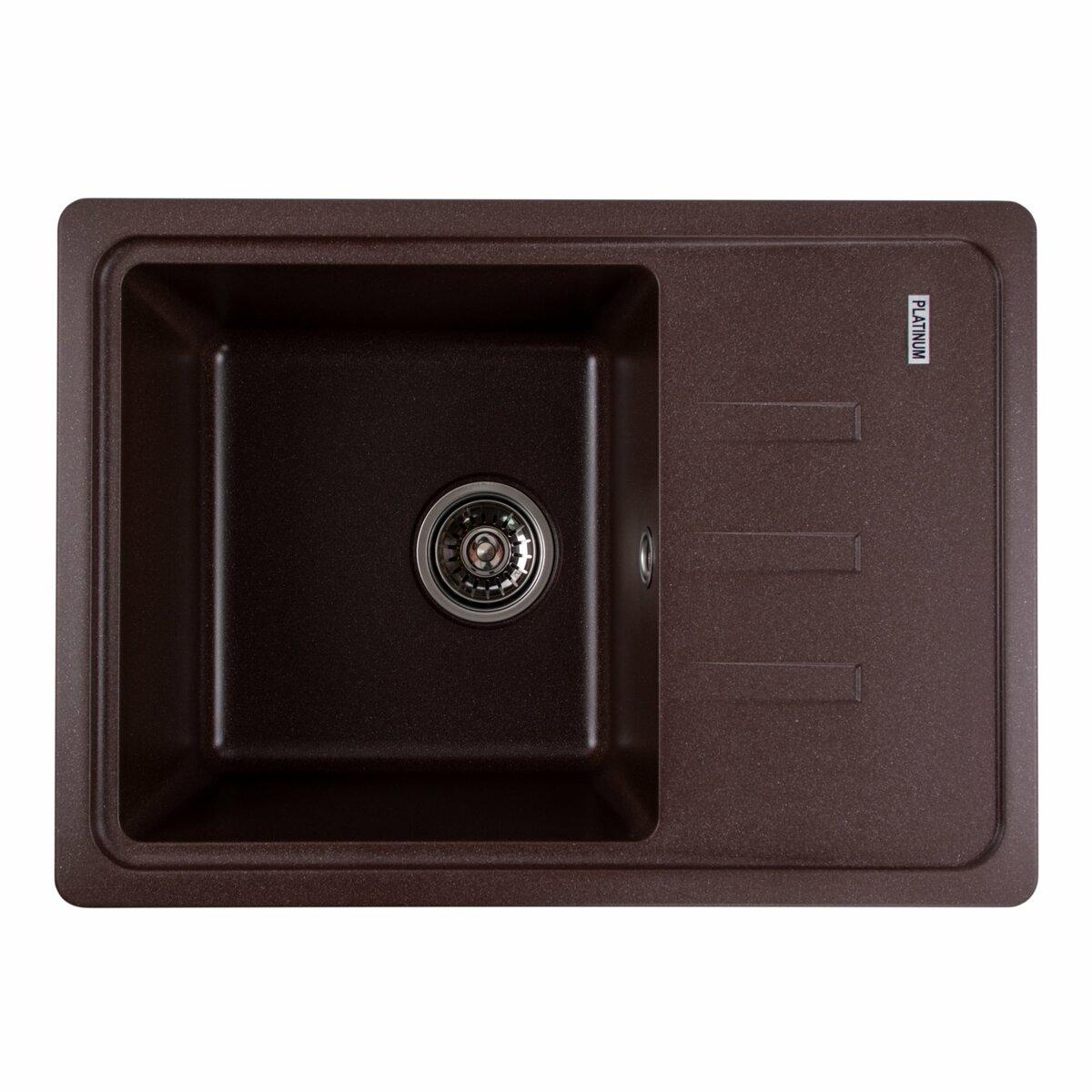 Гранітна мийка для кухні Platinum 6243 LIANA матова Мокко, фото 1