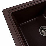 Гранітна мийка для кухні Platinum 6243 LIANA матова Мокко, фото 7