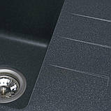 Гранітна мийка для кухні Platinum 6243 LIANA матова Антрацит, фото 4