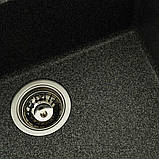 Гранітна мийка для кухні Platinum 5444 OASIS матова Графіт, фото 2