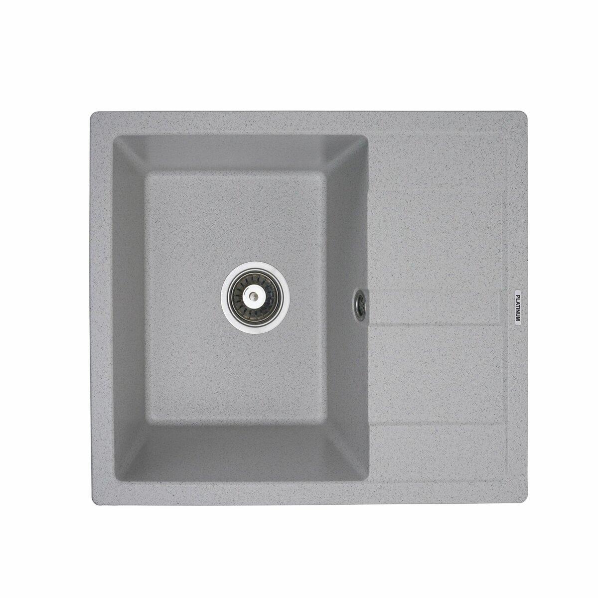 Гранітна мийка для кухні Platinum 5851 ARIA матова Топаз, фото 1