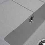 Гранітна мийка для кухні Platinum 5851 ARIA матова Топаз, фото 5