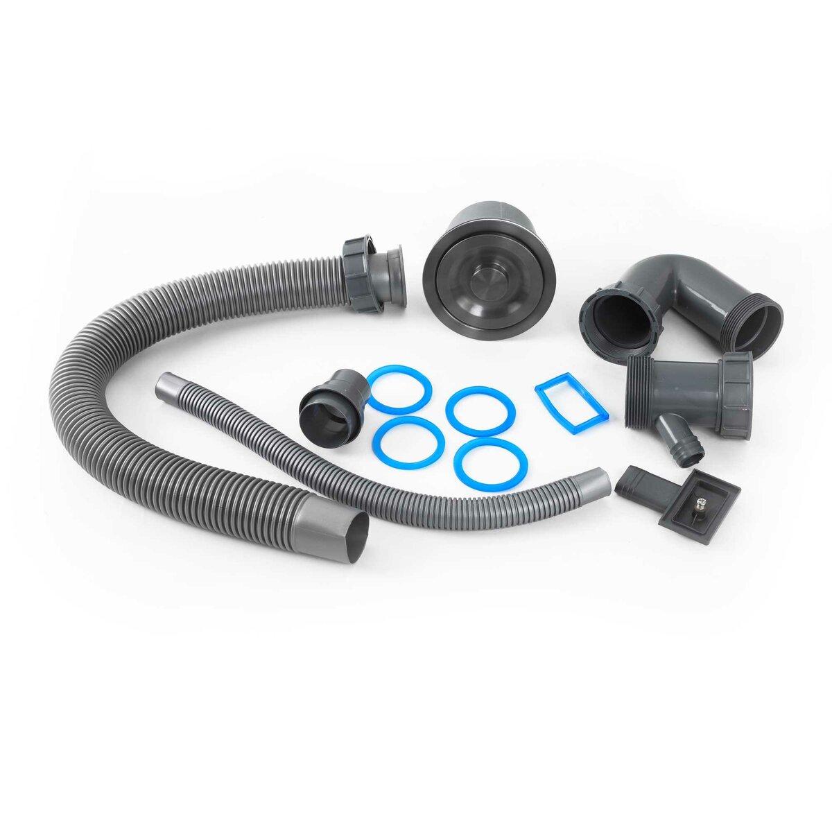 Євросифон одинарний Platinum для Handmade мийок (PVD чорний), фото 1